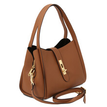 Soave Soft leather handbag Cognac
