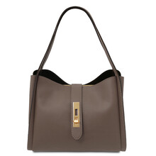 Soave Soft leather handbag Dark Taupe