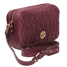 Geantă de umăr din piele Chantilly Bordeaux