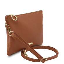 TL Bag Soft leather clutch Cognac