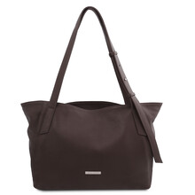 TL Bag Soft leather shopping bag Dark Brown
