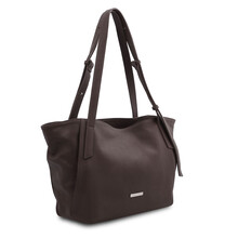 TL Bag Soft leather shopping bag Dark Brown