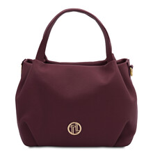 Nora Soft leather handbag Bordeaux