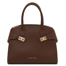 Coccola Leather handbag Coffee