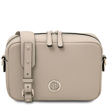 Cubetto Leather shoulder bag Beige