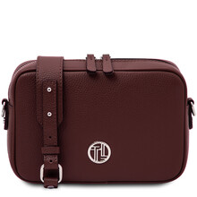 Cubetto Leather shoulder bag Bordeaux