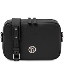 Cubetto Leather shoulder bag Black