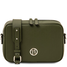 Cubetto Leather shoulder bag Forest Green