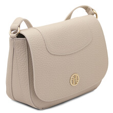 Sella Leather shoulder bag Beige