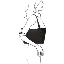 Libra Leather shoulder bag Black