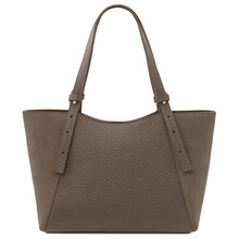 Libra Leather shoulder bag Dark Taupe