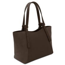 Libra Leather shoulder bag Dark Brown