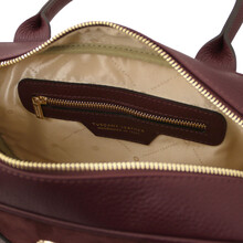 Stephany Leather handbag Bordeaux