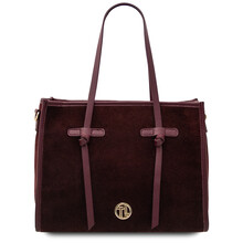 Frame Suede leather shoulder bag Bordeaux