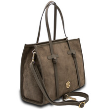 Frame Suede leather shoulder bag Dark Taupe
