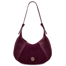 Goccia Leather hobo bag Bordeaux
