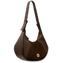 Goccia Leather hobo bag Coffee
