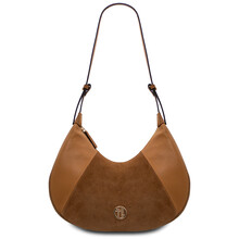 Goccia Leather hobo bag Cognac