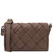 Tarte Leather shoulder bag Dark Taupe