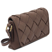 Tarte Leather shoulder bag Dark Taupe