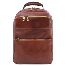 Melbourne Leather laptop backpack Brown