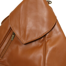 Delhi Soft leather backpack Cognac