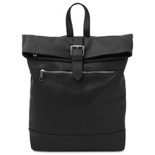 Rucsac din piele moale London Negru