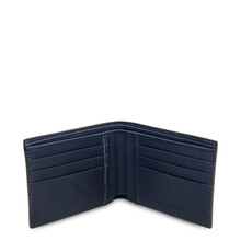 Exclusive 2 fold leather wallet for men Dark Blue