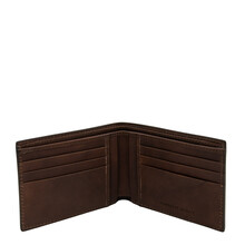 Exclusive 2 fold leather wallet for men Dark Brown