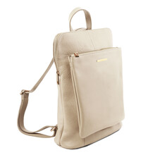 TL Bag Soft leather backpack for women Beige