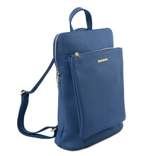 TL Bag Soft leather backpack for women Denim
