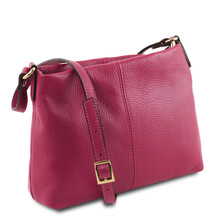 TL Bag Soft leather shoulder bag Fuchsia