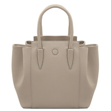 Tulipan Leather handbag Light Taupe