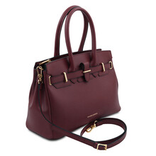 Geantă damă din piele naturală, Tuscany Leather, TL Bag bordo
