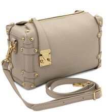 Praline Soft leather duffle bag Light Taupe