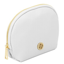 Vera Soft leather toiletry case White