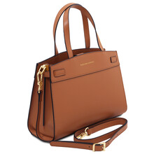 Musa Leather handbag Cognac