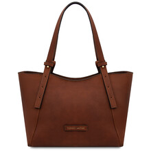 Libra Leather shoulder bag Brown