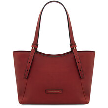 Libra Leather shoulder bag Red