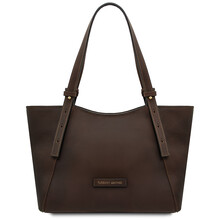 Libra Leather shoulder bag Dark Brown