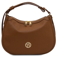 Hoblò Soft leather handbag Cognac