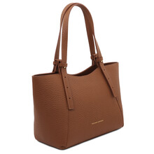 Libra Leather shoulder bag Cognac