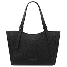 Libra Leather shoulder bag Black