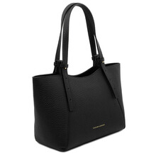 Libra Leather shoulder bag Black