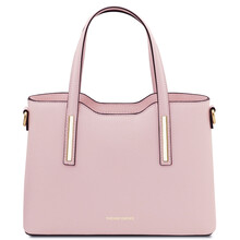 Olimpia Leather tote - Small size Ballet Pink