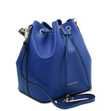 Vittoria Leather bucket bag Blue