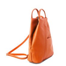 Shanghai Soft leather backpack Orange