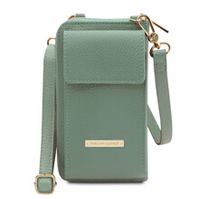 TL Bag Leather wallet/phone holder with strap Mint Green