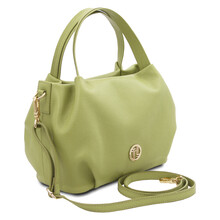 Nora Soft leather handbag Lime Green