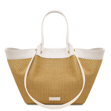 Soleil Raffia shopping bag White